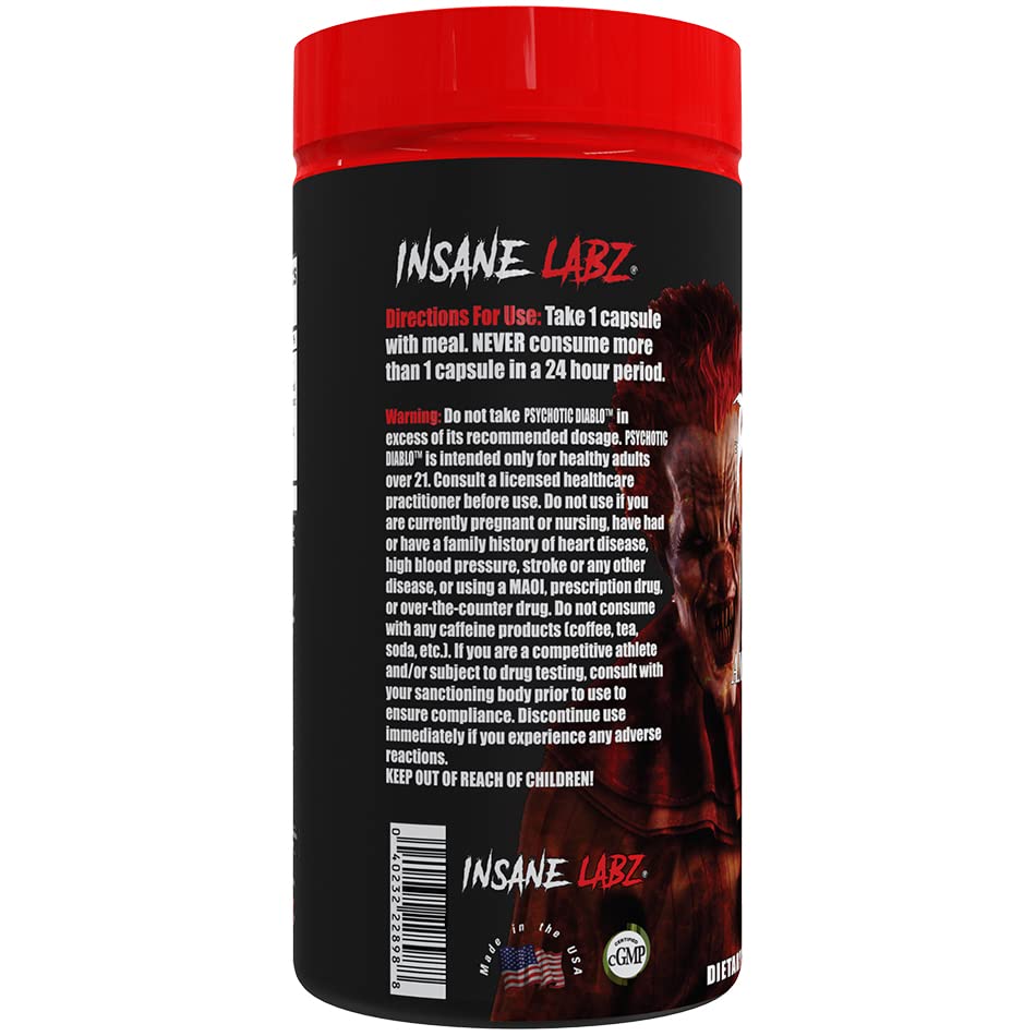Insane Labz Psychotic Diablo Thermogenic Fat Burner for Men and Women