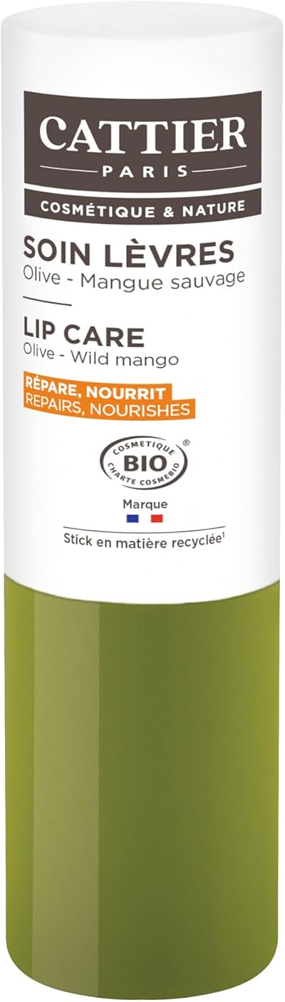Cattier Paris Organic Lip Balm 4g Mango Olive Oil Sensitive Dry Lips