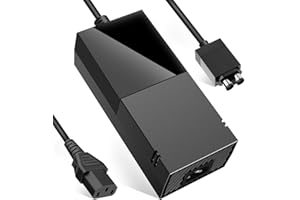 Power Supply Brick for Xbox One, AC Adapter Cable Replacement Kit for Xbox One Console Games, Auto Voltage 100-240V, Black