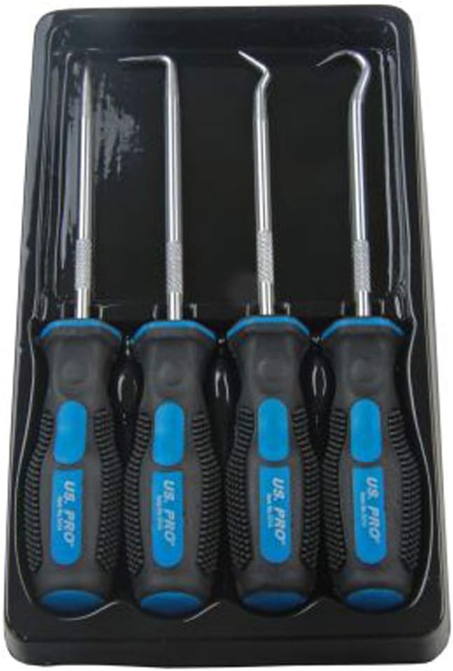 US PRO 4 Piece Hook and Pick Set 115mm BER5034 90° 135° 180° 75°