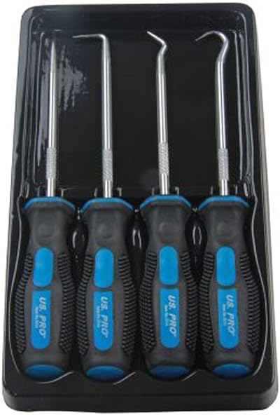 US PRO 4 Piece Hook and Pick Set 115mm BER5034 90° 135° 180° 75°