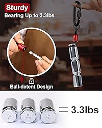 katerk 6pcs Red&Black Bit Holder with Carabiner
