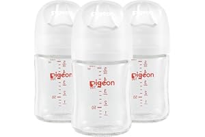 Pigeon - Glass Bottle 5oz (3-Pack) with SS Nipple 0M+