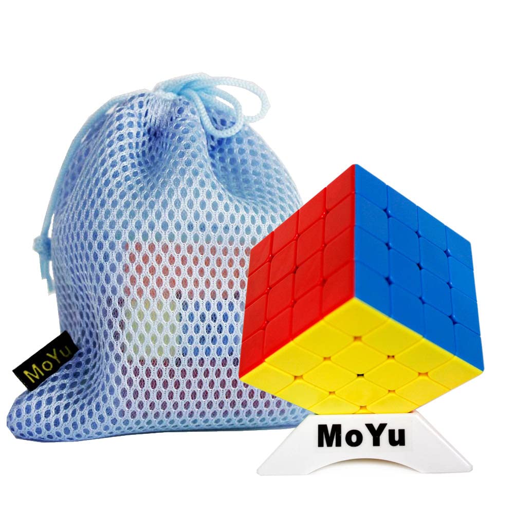 Oostifun OJIN MoYu MFJS MoFang JiaoShi Meilong 4 4x4x4 Cube Cubing Classroom Smoothly Fast Puzzle Brain Teasers Cube Puzzle with One Cube Tripod and One Cube Bag(Multi Color)
