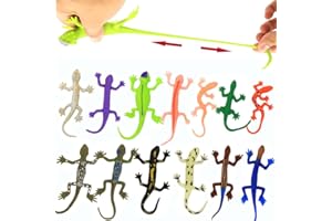 YEONHA TOYS 8 PCS Mini Lizards Toys for Kid, Realistic Rubber Lizard Set, Super Stretches Material TPR with Bag Lizard Figure Bathtub Toy Iguana Chameleon Dragon