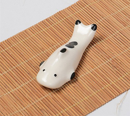 Colias Wing Dinnerware Accessory Multi Colored Cute Shark Shape Design Porcelain Chopsticks Rest Set Dinner Spoons Stand Knife Fork Holder(Set of 5)