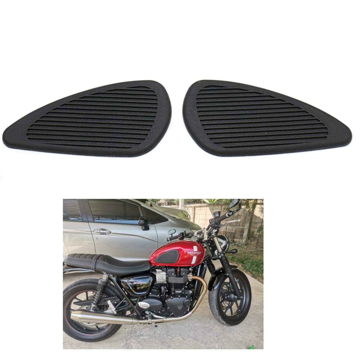 Motorcycle Tank Sticker Pad Retro Universal Motorcycles Tank Rubber Protection Sticker