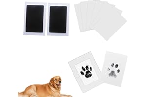 ZMD 8PCS Dog & Cat Nose Paw Print Kit, Pet Paw Print Impression Kit Pet Memory Keepsake DIY Dog Lover Gifts