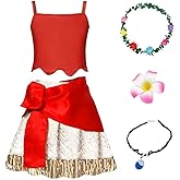 WonderBabe Girls Princess Costume Toddler Kids Theme Birthday Outfits Halloween Dress up Two-Pieces Crop Top Tassel Skirt Set