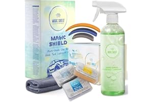 Magic Shield Clay Bar Triple Pack – 100g Light, Medium & Heavy Bars + GlideTech Lubricant Spray | Professional Auto Detailing
