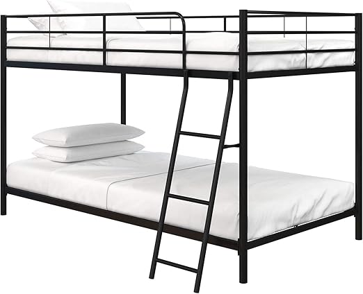 metal bunk beds with mattresses