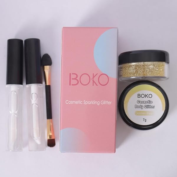 BOKO SPARKLE GLITTER POWDER 14G – COSMETIC IRIDESCENT GOLD GREEN FOR EYESHADOW, LIP, FACE PAINT, NAIL ART – CARNAVAL BODY MAKEUP, CHRISTMAS, CONCERT, PARTY, RAVE ACCESSORIES – AURORA