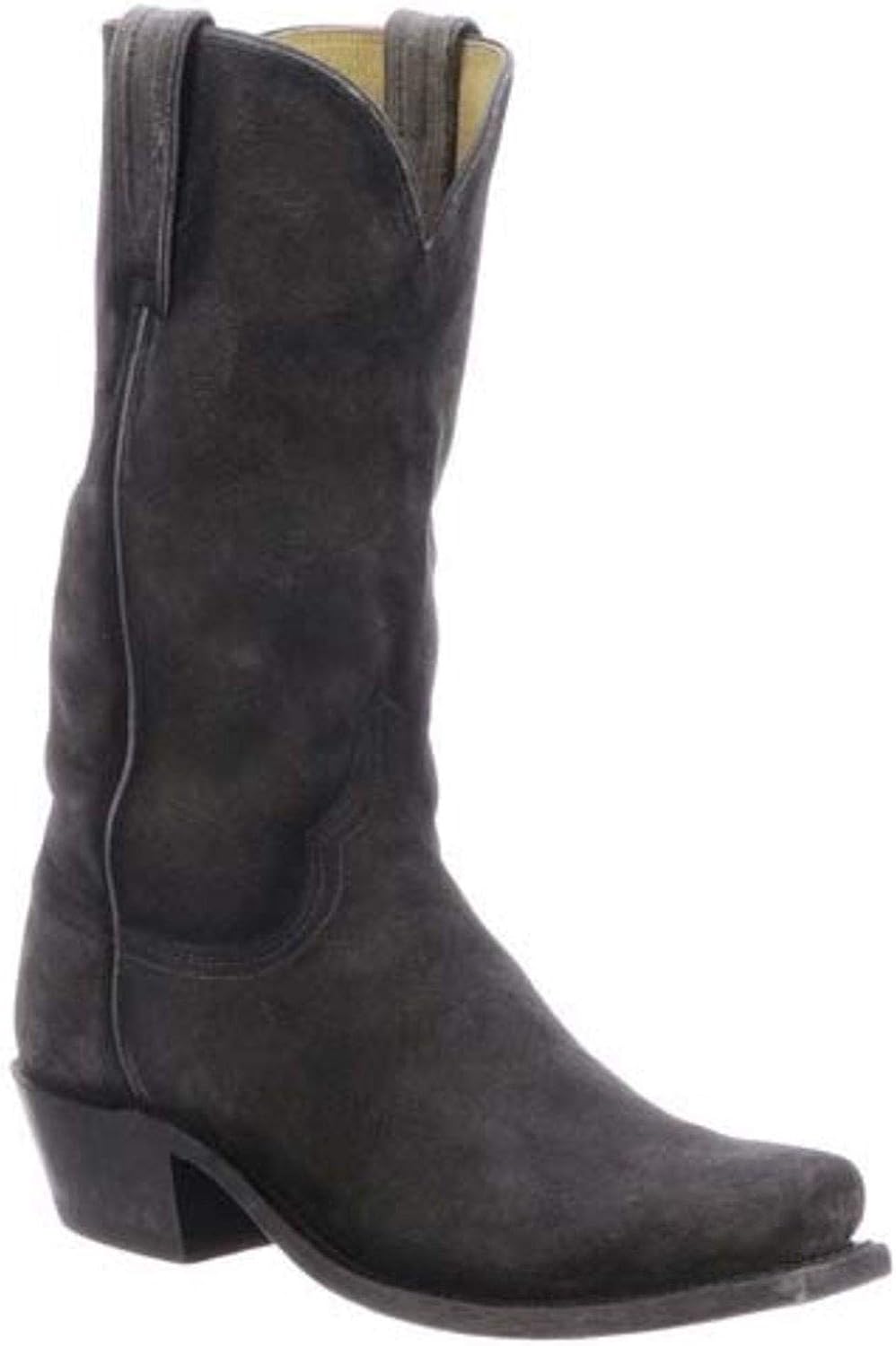 Lucchese Men's Livingston Frontier Suede Western Boot Narrow Square Toe Grey 11 D