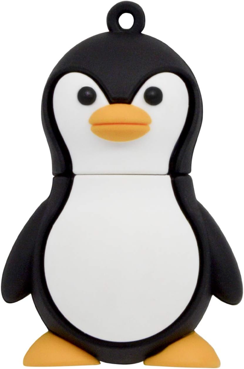 USB 2.0 Memory Stick 32GB Flash Drive - Lovely Animal Penguin Pendrive 32 GB Data Stick Thumb Drive - FEBNISCTE Cartoon Zip Drive Creative Birthday Gift for Boyfriend / Girlfriend / Kids / Family / Friend