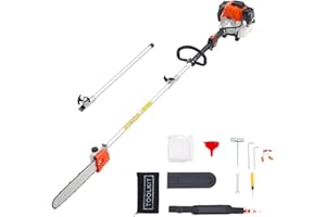 VEVOR Gas Pole Saw, Gas Powered Pole Saws with 8 in Cutting Bar, Cordless Tree Trimmer (52CC, 14")
