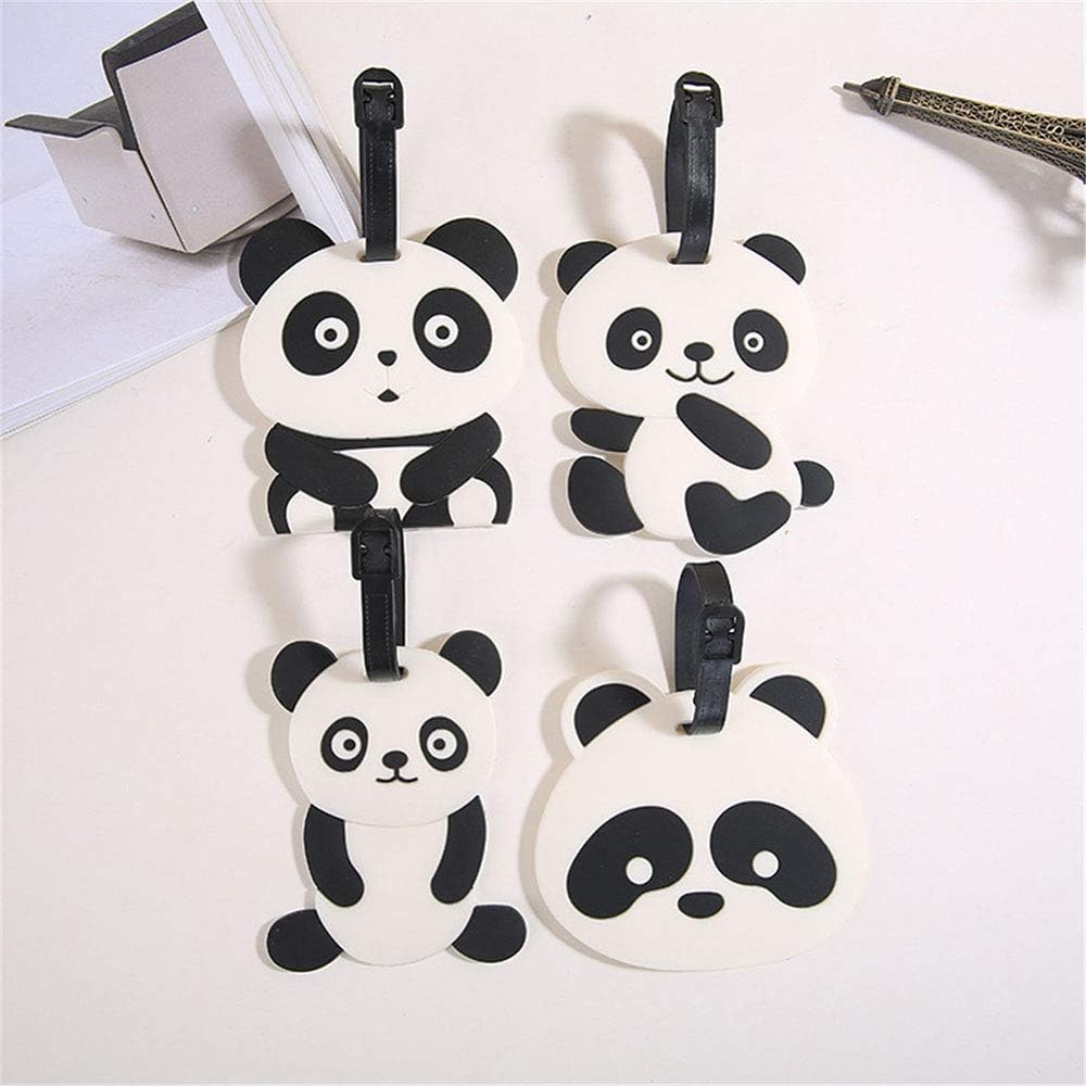Travel Luggage Tags, Expression Panda Suitcase Travel ID Label Tags Holders, PVC Identifier Label Holders for Backpack(8 Pack) - Image 5