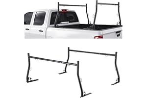 VEVOR Truck Ladder Rack, 49-73 in Width, Extendable Universal Cargo Rack, Heavy Duty Steel with 800 lbs Static Load Capacity,