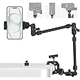 SMALLRIG 22" Magic Arm w Clamp, Overhead Phone Mount, Flexible Desk Camera Mount, Articulating Friction Boom Arm w Thread Adapter, for POV Shot, for Light, Webcam, Mic, Action Camera