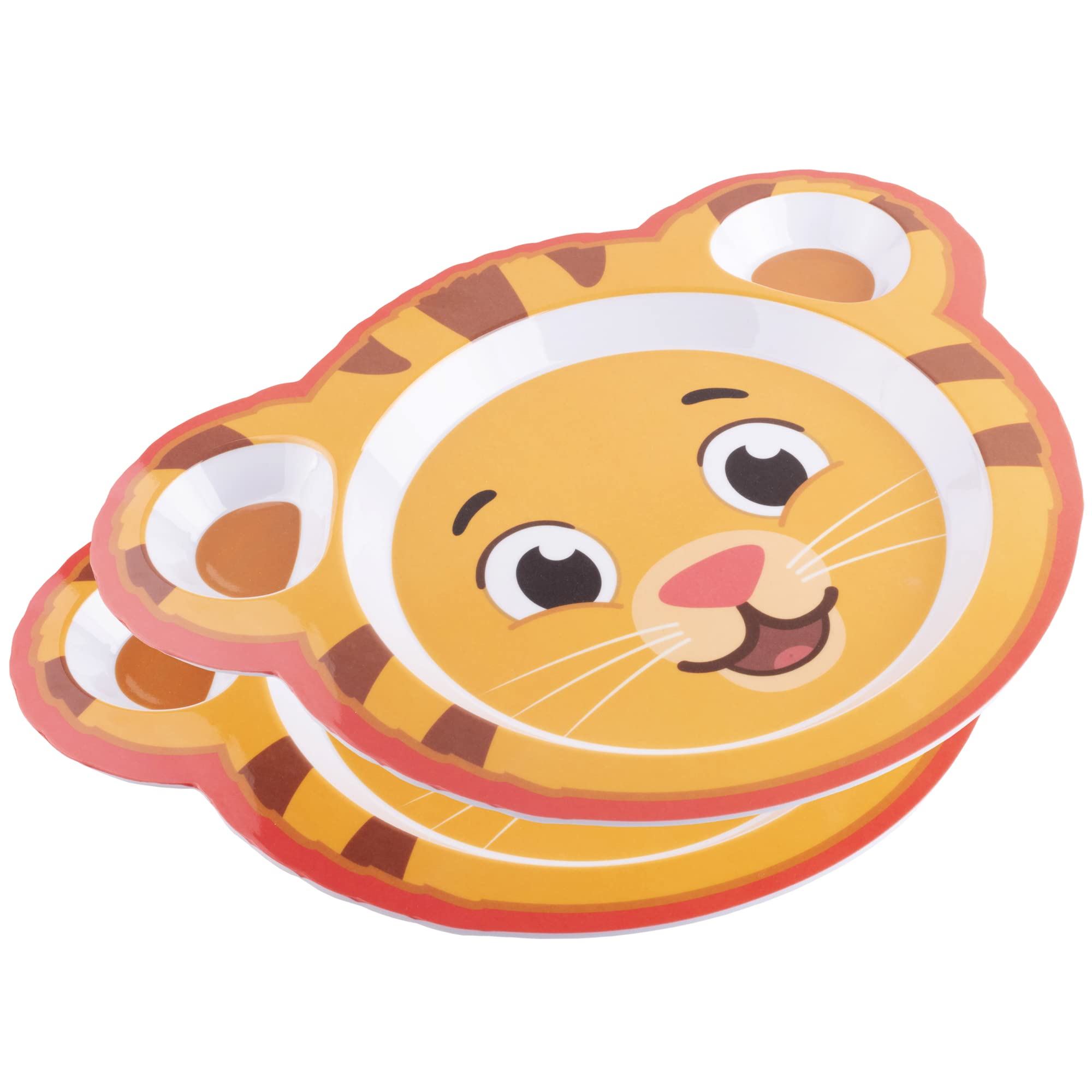 Photo 1 of 2 Daniel Tiger Mealtime Feeding Plates - Cute Compartment Dishes with Deep Sides for Kids - Divided Sections for Healthy Eating Habits, Melamine, BPA Free, Dishwasher Safe, Break Resistant