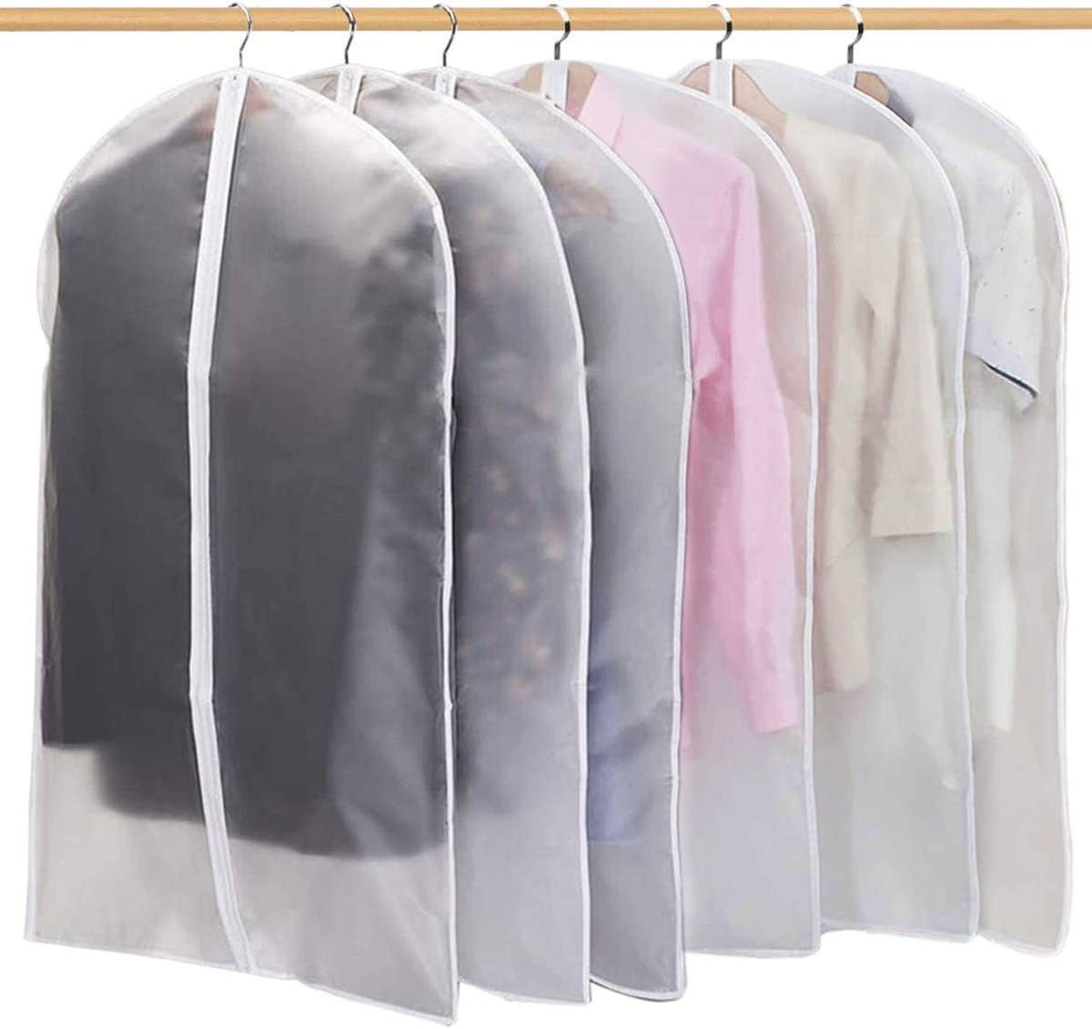 Aiaoo Clothes Covers, Clear Garment Bag, 6Pcs Garment Covers EVA
