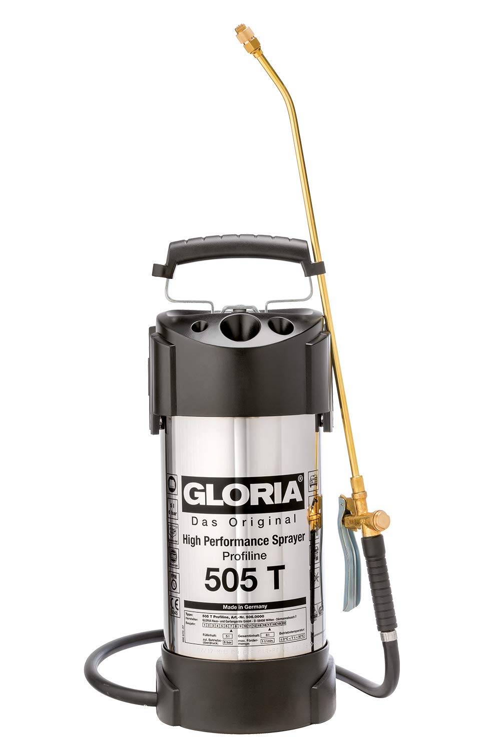 Gloria "505 T Profiline" High Performance Sprayer, White/Black, 23x22x58 cm