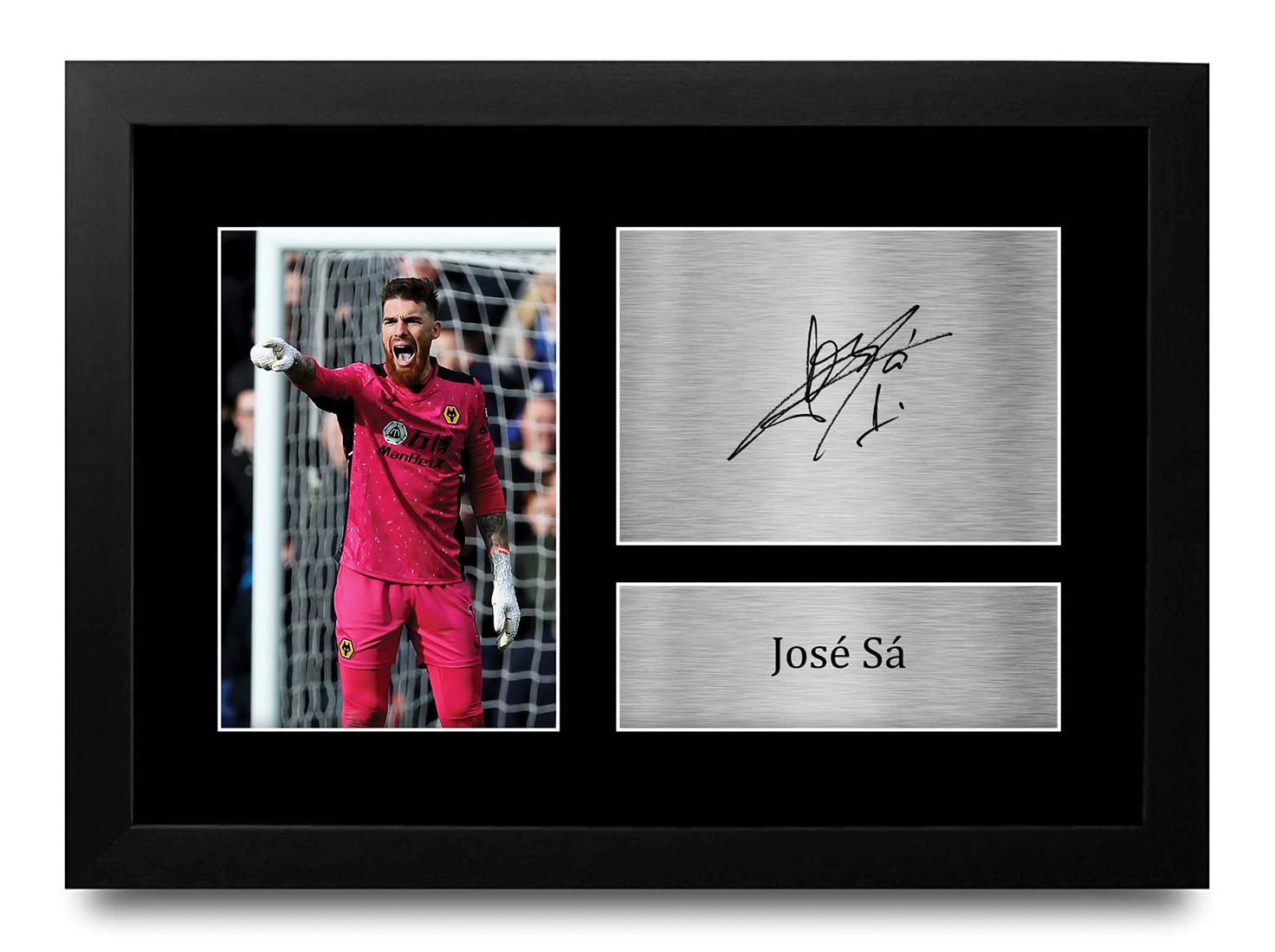 HWC Trading FR A4 Jose Sa Wolves Gifts Printed Signed Autograph Picture for Football Fans and Supporters - A4 Framed