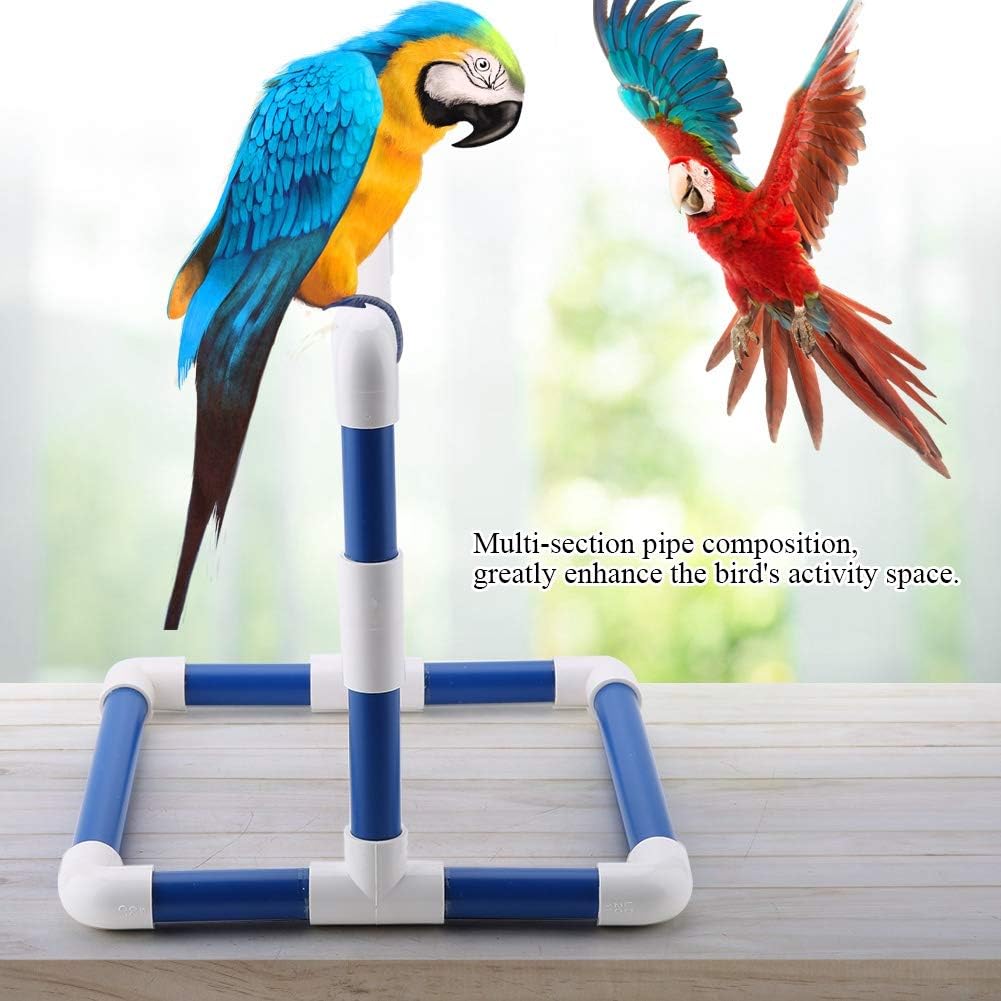 Parrot Training Stand for Birds, PVC Bird Perch Platform with Shower Bath Rack and Gym Play - Image 4