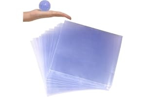 LazyMe Shrink Wrap Bags, 4 x 4 inch, PVC Heat Shrink Wrap for Handmade Soaps Bath Bombs, Art Crafts and DIY Crafts (200Pcs)