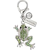 Monnel MC43 Green Crystal Frog Animal Lobster Clasp Charms Pendants with Pouch Bag For Christmas Gifts (1 piece)