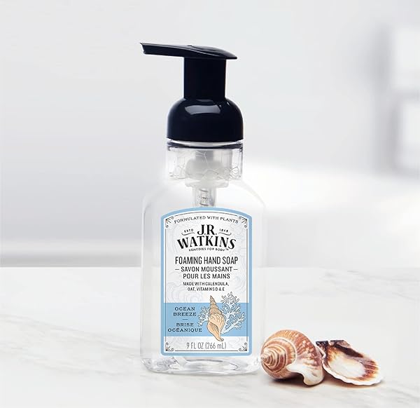 J.R. WATKINS 20632 FOAM HAND SOAP, OCEAN BREEZE SCENT, 9 OZ