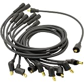 PerTronix 708104 Flame-Thrower Black Custom Fit Spark Plug Wire for 8 Cylinder Ford