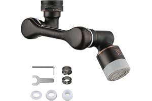 RIZID Faucet Extender,1080°Swivel Faucet Aerator,CUPC Certification Two Water Outlet Modes,Rotating Splash Filter Faucet Extension for Kitchen Bathroom Sink