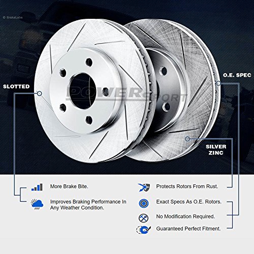 PowerSport Front Rear Brakes and Rotors Kit |Front Rear Brake Pads| Brake Rotors and Pads| Ceramic Brake Pads and Rotors |fits 2003-2006 BMW Z4 PowerSport Front Rear Brakes and Rotors Kit |Front Rear Brake Pads