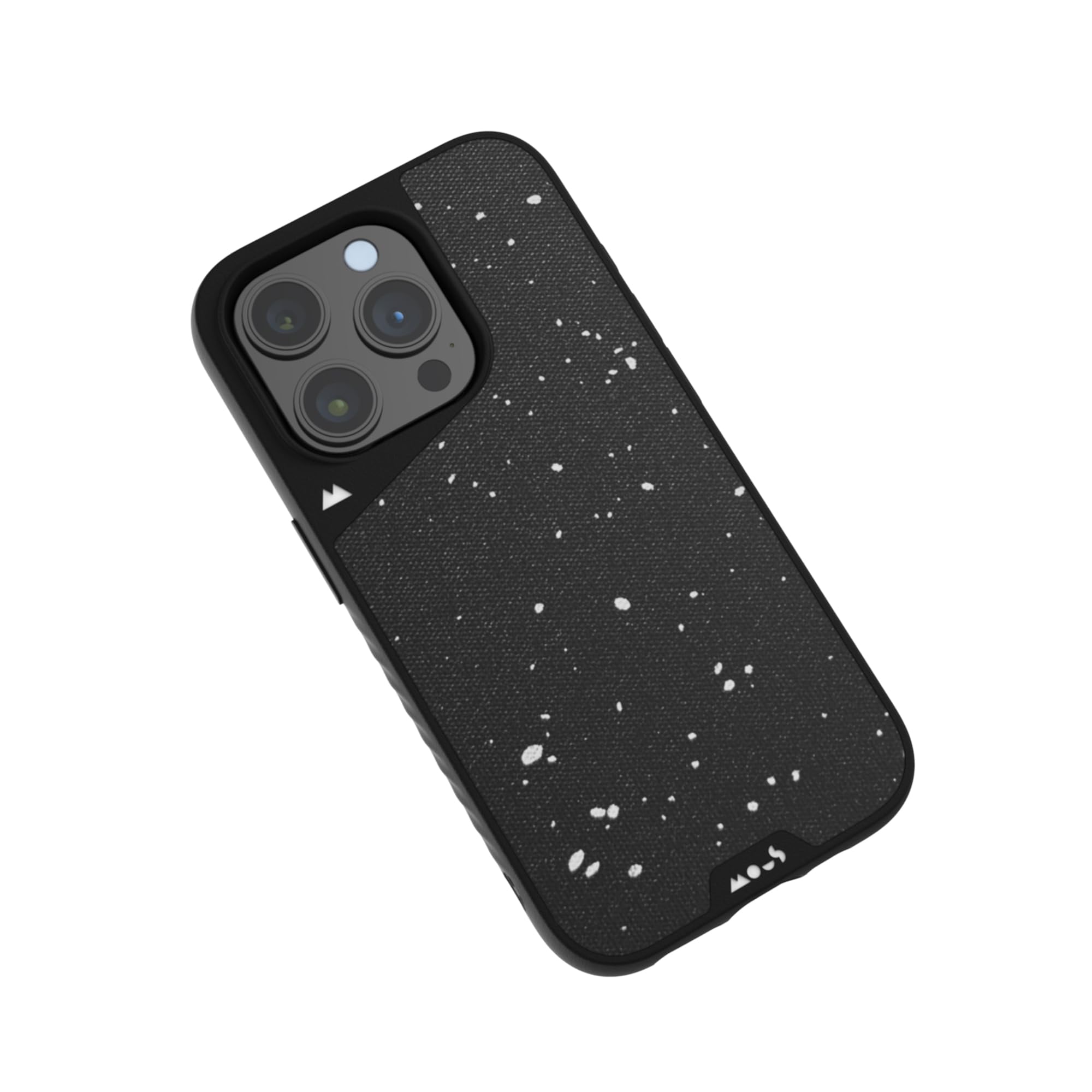Mous Case for iPhone 15 Pro Max MagSafe Compatible - Limitless 5.0 - Speckled Black Fabric - Protective iPhone 15 Pro Max Case - Shockproof Phone Cover