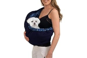 Pet Sling Carrier, OrgMemory Adjustable Bag, Small Dog Cat Outdoor Shoulder Carrier Most Suitable: 3-8 lbs (Blue Plaid)