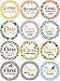 Best Holiday Gift!! Kinokyo 24 Pack Baby Monthly Stickers | 12 Month Milestone Stickers and 12 First Holiday Stickers | Includes Newborn and First Tooth Milestones | Great Baby Shower Registry Gift |