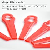 DHinkyoung 50 Pcs Plastic Grass Trimmer Blades Compatible with Terratek 18V/20V view 2