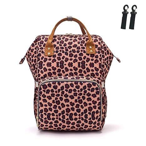 leopard print nappy bag