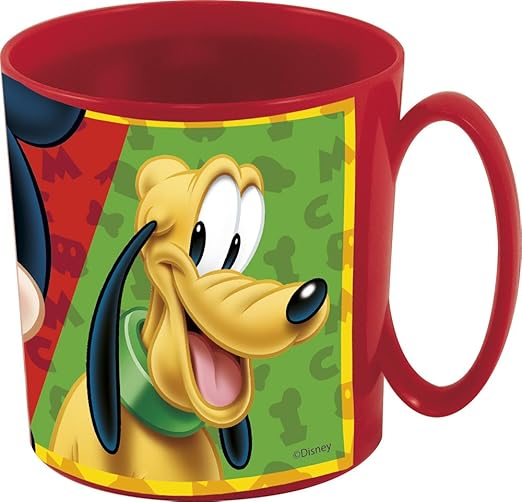 Mickey Mouse Taza plastico microondas 36 cl (STOR 56004), Rojo, 9x8x8 cm, 12 Unidades