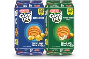 Britannia Good Day Pistachio/Almond Cookies Family Pack 21.2oz (600g) - Breakfast & Tea Time Snacks - Delicious Grocery Cooki