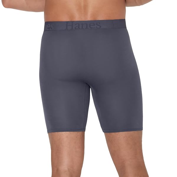 HANES MEN’S ORIGINALS SUPERSOFT BOXER BRIEF UNDERWEAR, TOTAL SUPPORT POUCH BOXER BRIEFS FOR MEN, LONG LEG & REGULAR, 3-PACK