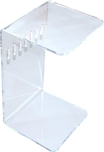 Combination Of Life C Shaped 12mm Thick Acrylic Sofa Side Slide End Coffee Table Clear 58x35x31 8cm Amazon Co Uk Kitchen Home