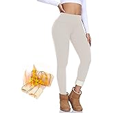 NEW YOUNG Thick Fleece Lined Leggings Women-High Waisted Winter Thermal Warm Yoga Pants Tummy Control