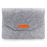 SOONHUA 12 inch Apple New Macbook Ultrabook Carrying Case Sleeve Pouch Laptop Wool Felt Protector Cover Bag for Apple New Macbook with Retina (Grey)