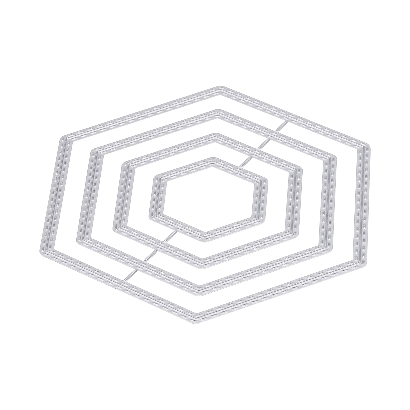 PATIKIL Hexagon Die Cuts Shapes Metal Stencils Background Dies Clearance Scrapbooking Die-Cuts for Paper Crafting, Card Making, Scrapbooking and Embossing, 5.7 x 4.4