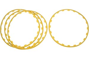 Wheel Rim Ring Stylish Sturdy Wheel Edges Trim Protector for 19 Inch Wheels (Yellow)