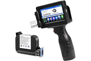 Eurannit Handheld Inkjet Printer E55 with W6900K Fast-Drying Ink Cartridge, Portable Handheld Printer Gun 0.5 Inch Nozzle for