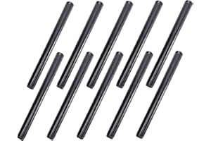 3/4" x 12" Black Painted Iron Pipe, Home TZH 10 Pack Threaded Black Paint Finish Metal Pipe Nipple for DIY Project/Furniture/Shelving Decoration(10, 12")