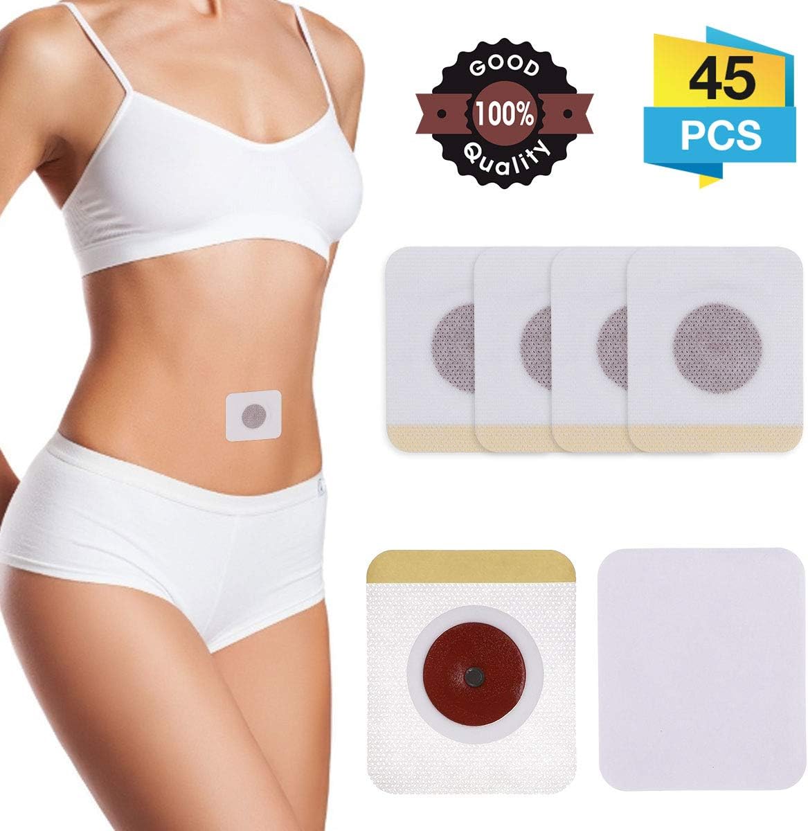 Weight Loss Sticker, LIUMY Fat Burning Magnets Sticker for Reducing Waist Abdominal Fat, Beer Belly, Barrel Waist, Quick Slimming (45Pcs)