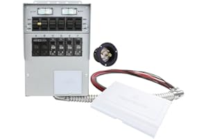 RELIANCE CONTROLS 306A Pro/Tran2 30-Amp 6-Circuit 2 Manual Transfer Switch with Optional Power Inlet